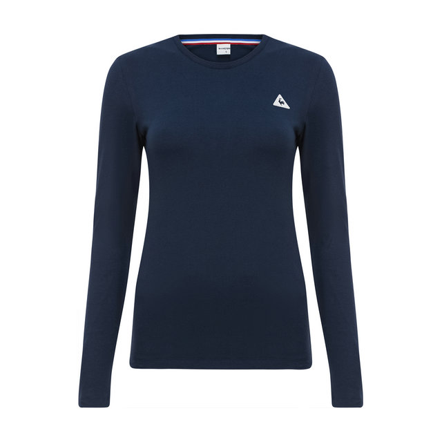 T-Shirt Manches Longues Essentiels Le Coq Sportif Femme Bleu Noir